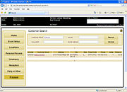 Customer Search Screen