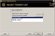 Select Target List Panel