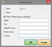 Route Origin Window